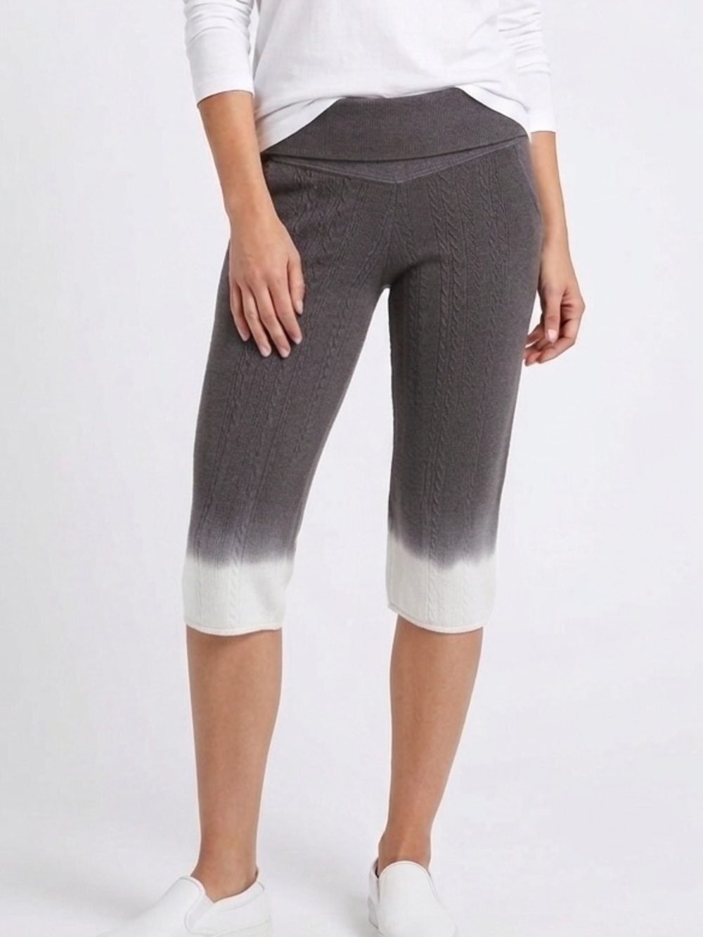 LULULEMON Vintage Knit Warm Up Gaucho Pants Capri Crop Boolux 2007 Dance Size 6
